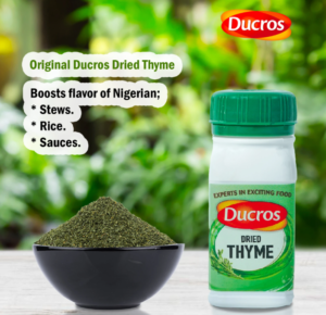 Ducros Dried Thyme 10g | Natural Whole Thyme Leaves